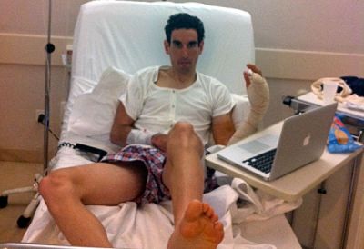  Alberto Losada se recupera de su caída